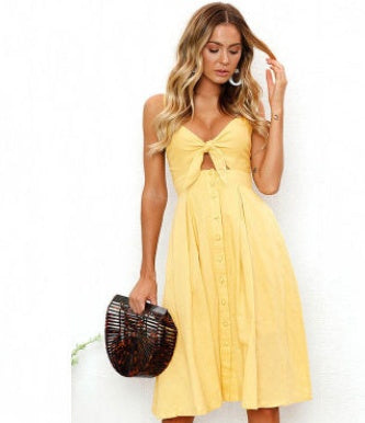 Summer Backless Sheath Dress - Noticed One