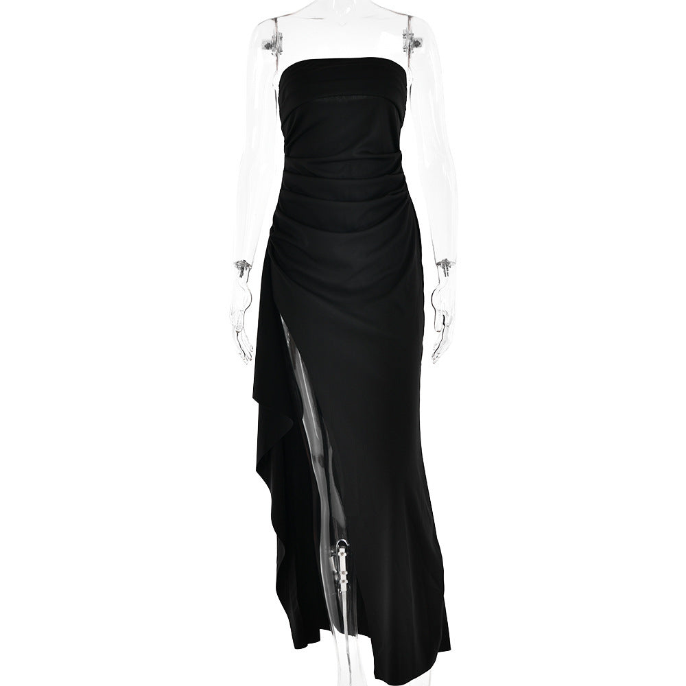 Strapless Pleated Maxi Dress - Noticed One