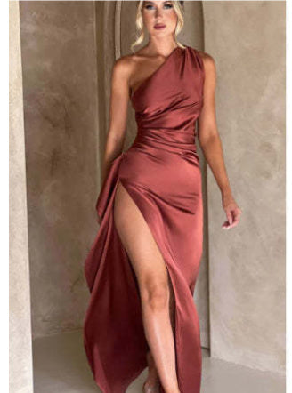 Satin Slit Dress - Noticed One