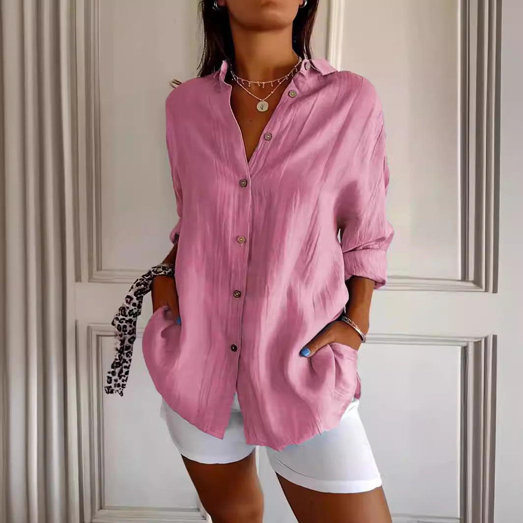 Pleated Lapel Shirt - Noticed One