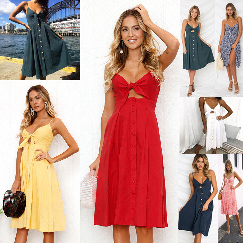 Summer Backless Sheath Dress - Noticed One