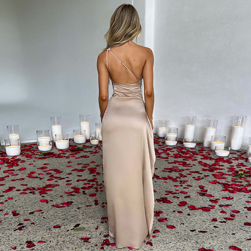 Satin Slit Dress - Noticed One