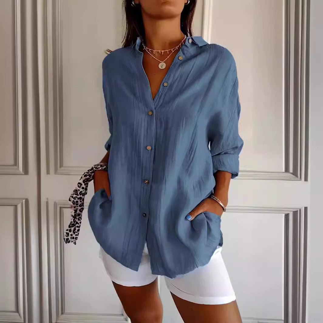 Pleated Lapel Shirt - Noticed One