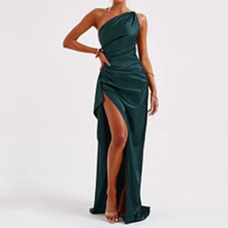 Satin Slit Dress - Noticed One
