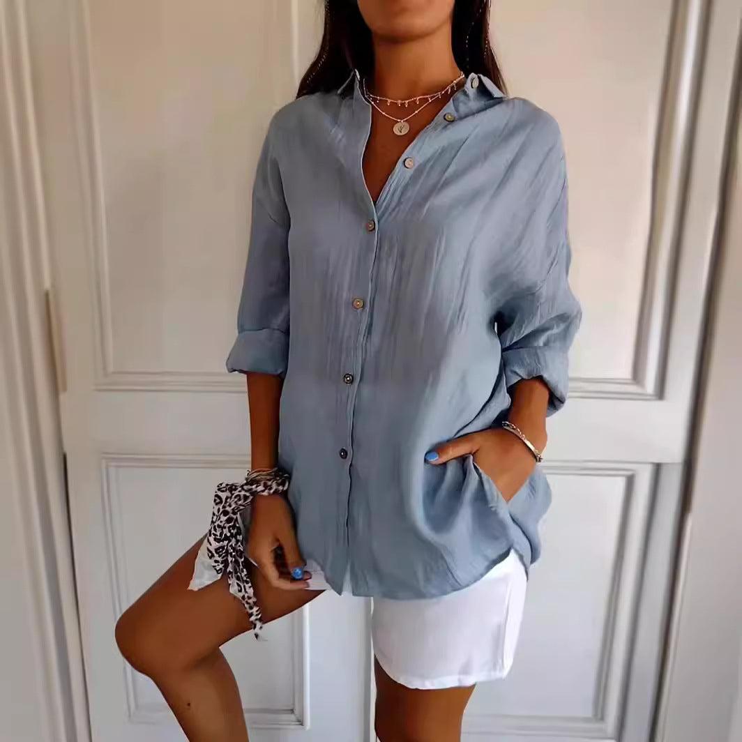 Pleated Lapel Shirt - Noticed One