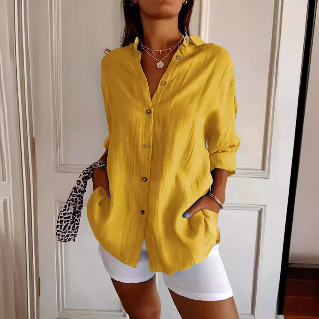Pleated Lapel Shirt - Noticed One