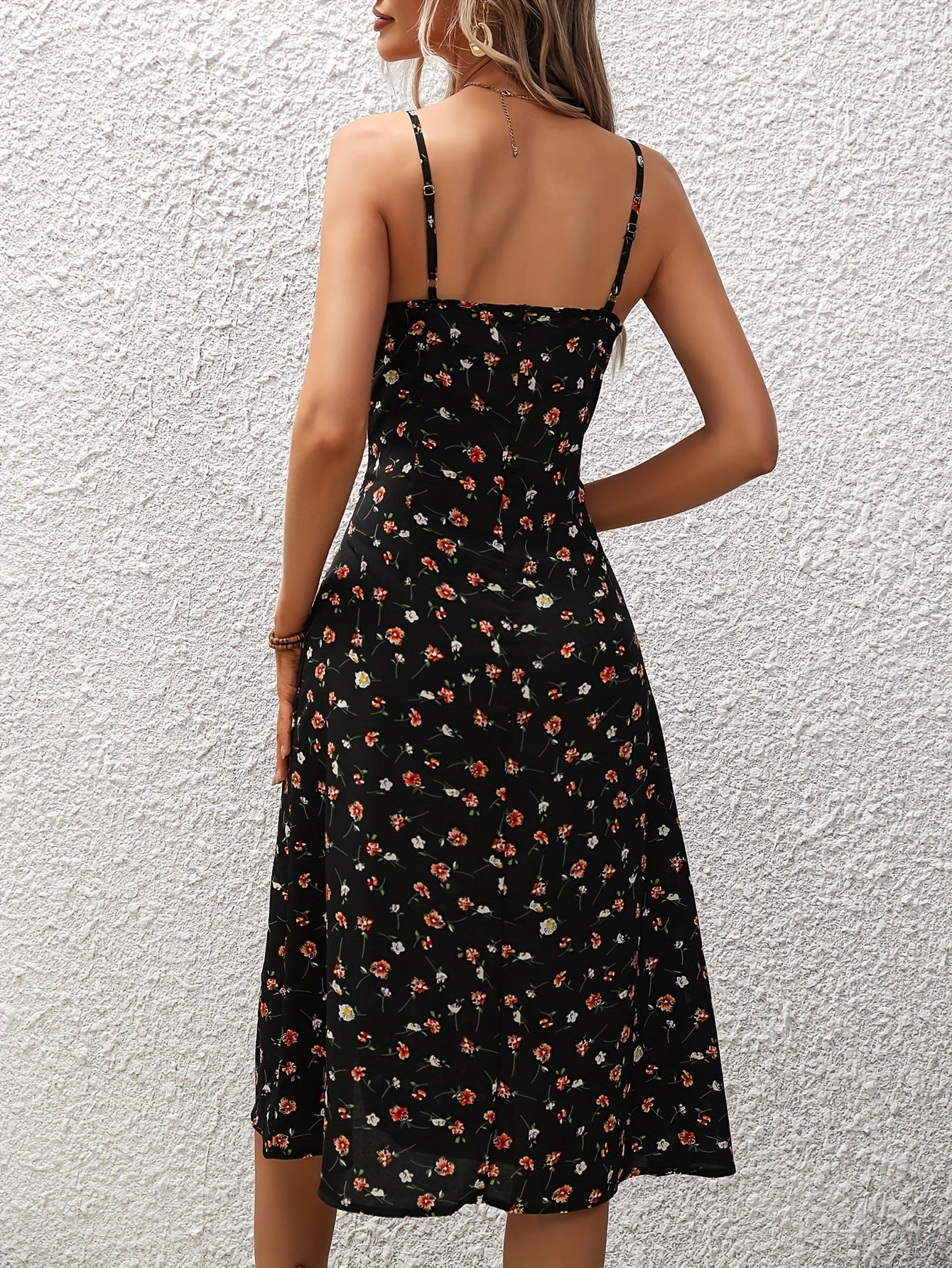 Polka Dot Split Maxi Dress - Noticed One