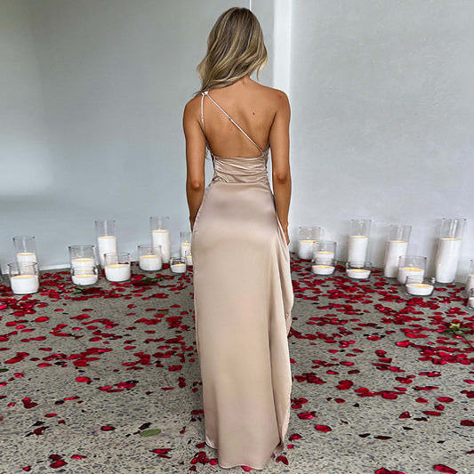 Satin Slit Dress - Noticed One