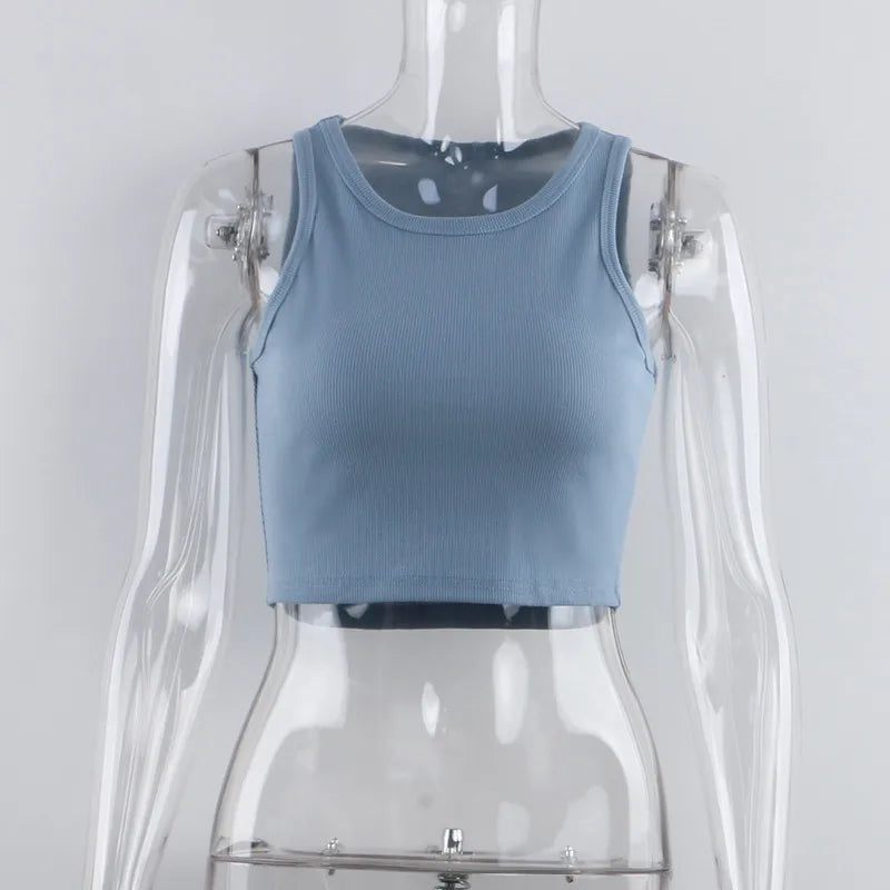 Ribbed Knit Crop Tank - Noticed One